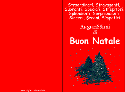 Biglietti di Natale albero