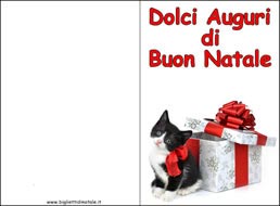 Biglietti di Natale gattino