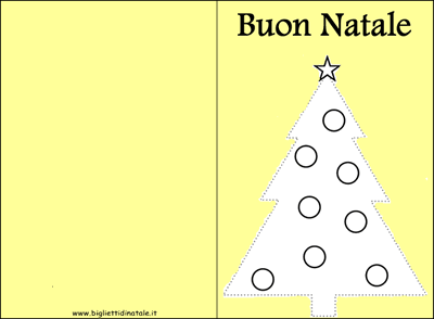 Biglietti di Natale fai da te albero di Natale