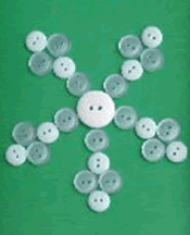 Biglietti di Natale ghiaccio con bottoni