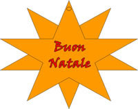 Biglietto di Natale a stella